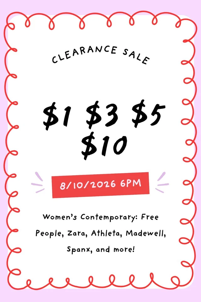 Back to School Clearance Sale