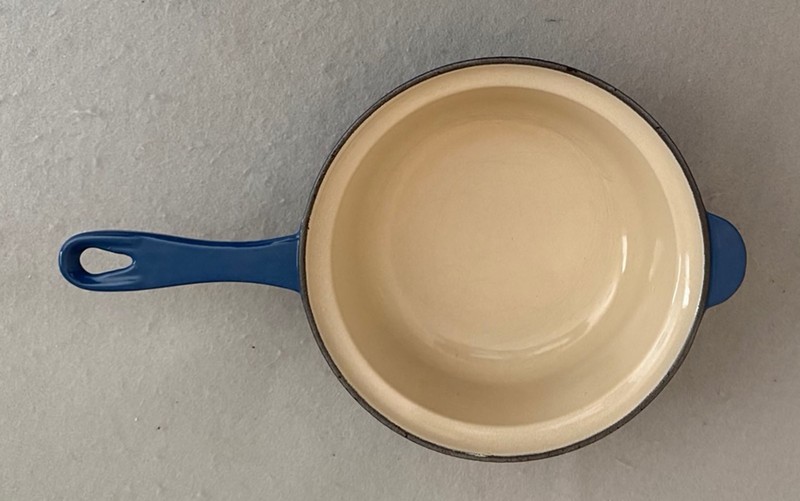 Le Creuset Saucepan #18 Enameled Cast Iron Cobalt Blue Made in France