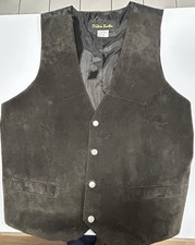 Western Frontier Large Leather Front Vest