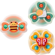 3PCS Spinner Toys for 1-3 Year Old Boys  Girls - Suction Cup Spinning Toys for