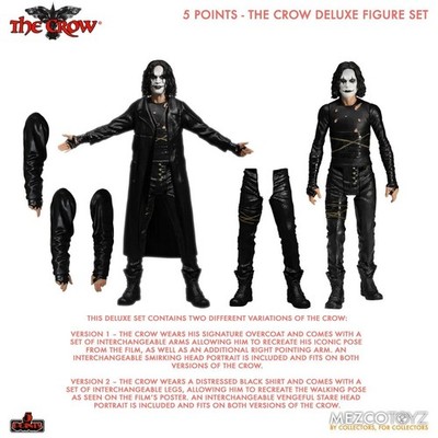 MEZCOTOYZ 5 Points - THE CROW Deluxe Figure Set Eric Draven 2 Figures 3-3/4'' NEW