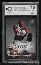 2008 Upper Deck Excell Rookie Cards Jerome Simpson BCCG 10 Mint or Better 0st9