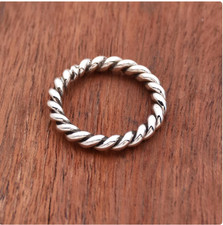 925 Sterling Silver Ring, Minimalist braid ring, Braid ring, Twist ,All Size,