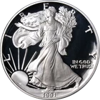 1991-S Silver American Eagle $1 PCGS PR70 DCAM - STOCK