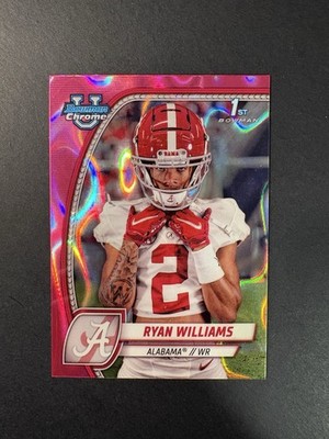 2024 Bowman University Chrome - Ryan Williams #53 Pink Lava Refractor (RC)