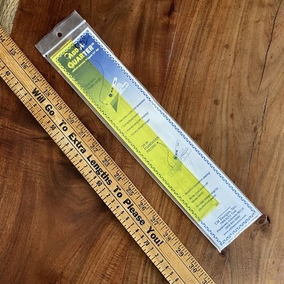 CM Designs Add-A-Quarter Plus 12'' Yellow Ruler