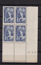 TIMBRE 1938 FRANCE COIN DATE CHAMPENOISE N° 388-N**. B-COTE: 50 EUROS-VSCAN RV-