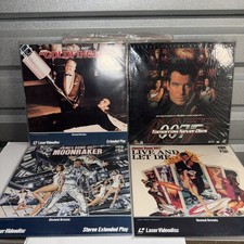 JAMES BOND LASERDISC- GOLDFINGER, TOMORROW NEVER DIES, MOONRAKER, LIVE LET DIE
