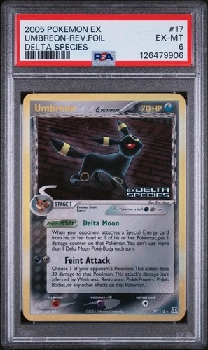 2005 Pokemon EX Umbreon Delta Species Reverse Holo PSA 6