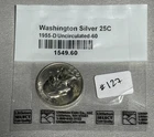 Uncirculated 1955 - D Denver Mint Silver Washington Quarter