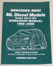 Manuale Riparazione Mercedes Benz Classe M W163 + W164 ML 270 280 320 400 CDI