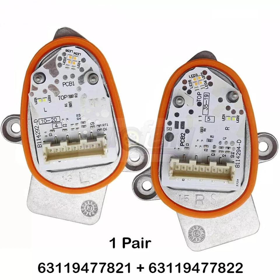 For BMW X1 F48 LCI 18-19 Pair LED Headlight Turn Signal DRL Source Module Unit - Image 2 of 4
