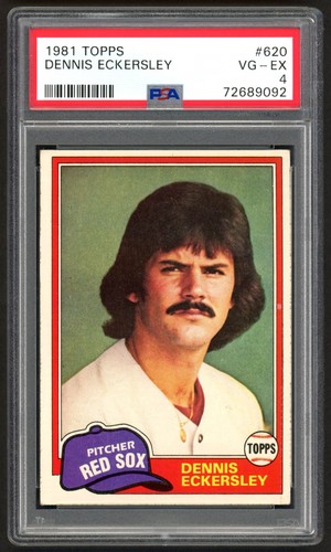 1981 TOPPS DENNIS ECKERSLEY #620 VINTAGE RED SOX ATHELTICS HOF ECK PSA 4 VG-EX