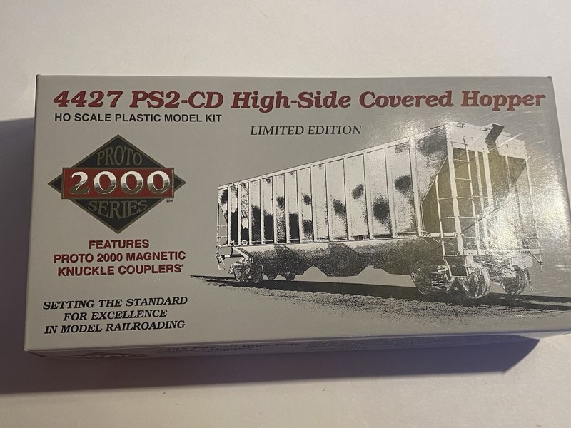 PROTO 2000 High-side Covered Hopper - 4427 PS2CD  HO Kit-21871 AT&SF #308337 NIB