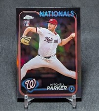 Mitchell Parker Refractor Rookie 2024 Topps Chrome Update Card #USC13 Nationals