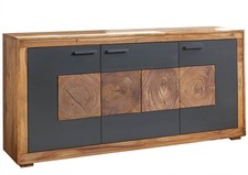 Kommode Sideboard Wohnzimmerschrank Holzschrank Sheesham braun Schrank Anrichte