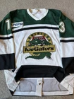 Game Worn Louisiana Ice Gators Sarich ECHL Used Vintage Hockey Jersey White 58
