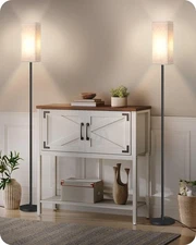 2 Pack Floor Lamp, Pole Lamp with Foot Switch, Modern Standing Lamp Lampshade...