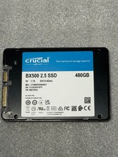 Crucial BX500 480GB 2.5" SATA III SSD CT480BX500SSD1 Tested 100% Health