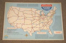 NOS 1963 GM Dealership Advertising Interstate Highway System OK Dealer Service