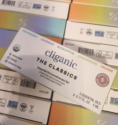 #ad Cliganic Organic Essential Oils Set Top 5 100% 0.17 Fl Oz Pack of $9.34