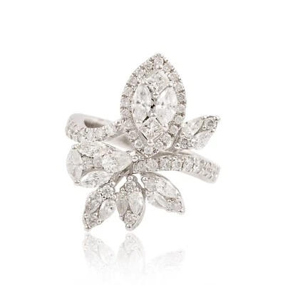 1.75 Ct Natural H/SI Diamond Engagement Ring 10k White Gold Anniversary Gift - Image 1 of 4