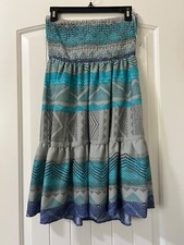 VINTAGE NWT Y2K American Eagle Tube Top dress Boho Aztec Beachy Festival Medium