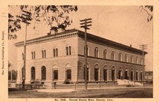 Vintage Postcard 1909 United States Mint Building Denver Colorado Pub Thayer Co.