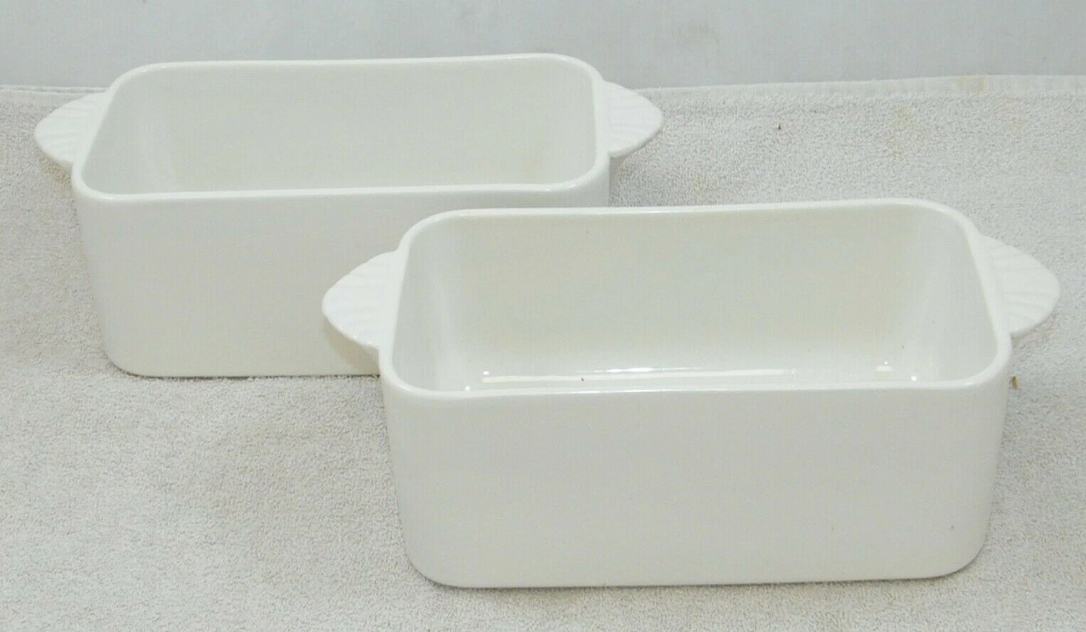 (2) RMLD BAKING DISHES CERAMIC RECTANGULAR 9" X 5" LOAF