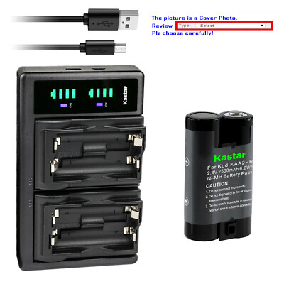 Kastar Battery LTD2 Charger for KAA2HR Kodak EasyShare C653 ZOOM C663 ZOOM C703