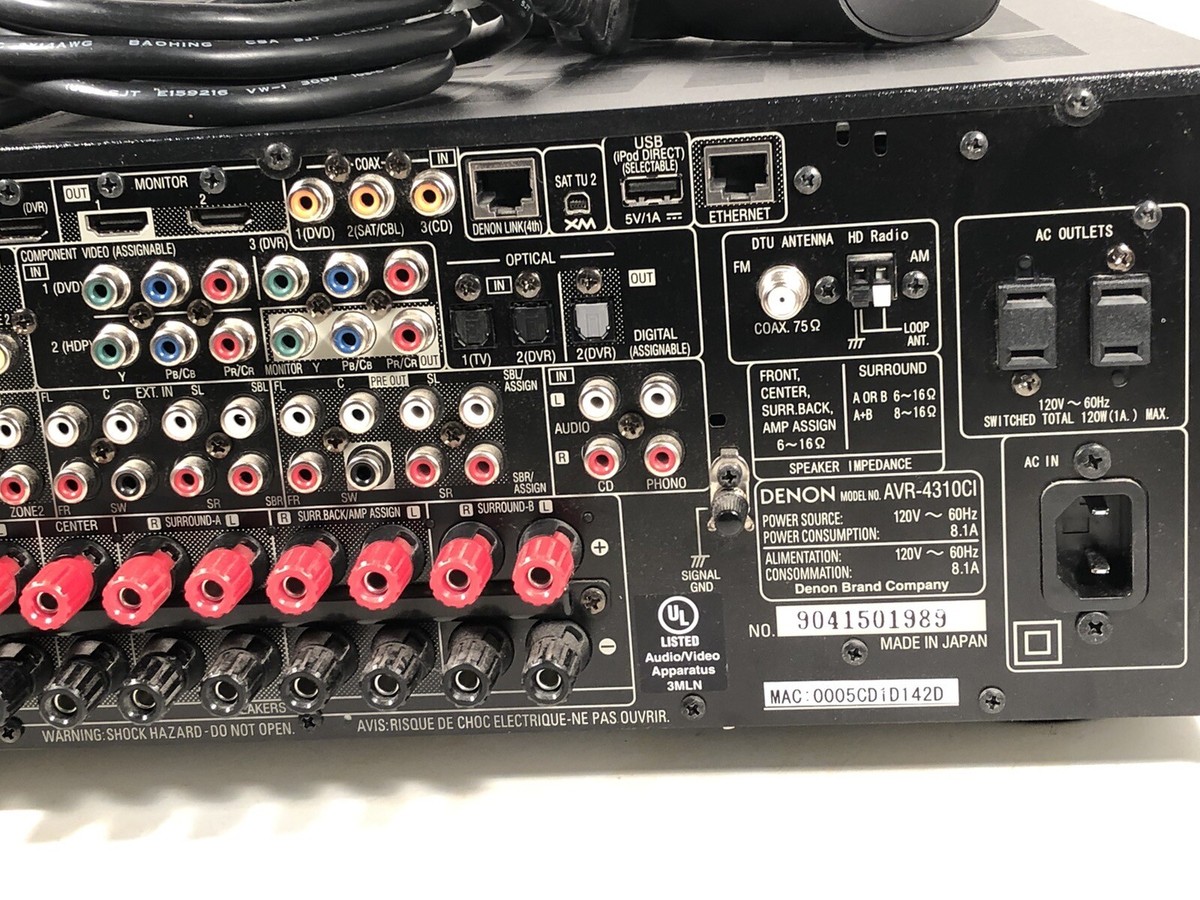 Denon AV 7.1 Channel Surround Receiver AVR-4310CI With Xtras RC