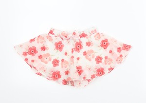 Preworn Girls White Floral Capri 