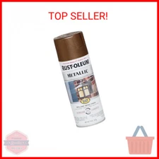 Rust-Oleum 286525 Stops Rust Metallic Spray Paint, Dark Copper , 11 Oz (Pack of 