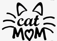 I Love My Cat Heart Vinyl Decal Car Window Sticker WHITE