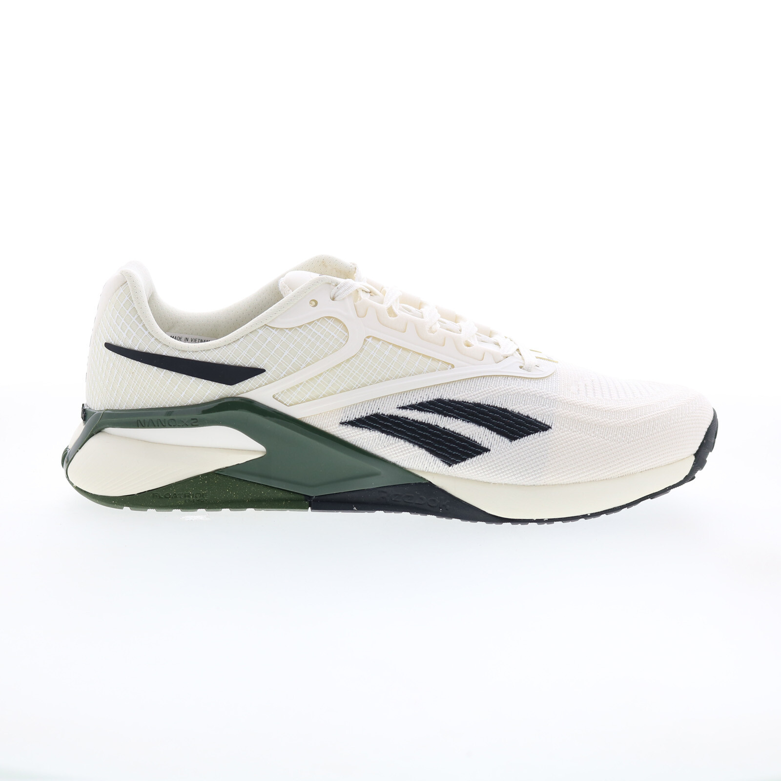 Мужские бежевые парусиновые кроссовки Reebok Nano X2 на шнуровке в стиле лайфстайл