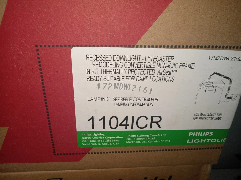 LOT OF 6 Philips RECESSED DOWNLIGHT FIXTURES+AIR SEAL FOR DAMP LOCATIONS (☆#62N) - Image 3 of 4