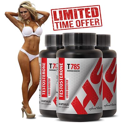 Male Enlargement - Testosterone Libido Booster T785 (3 Bottles, 90 Caps.)