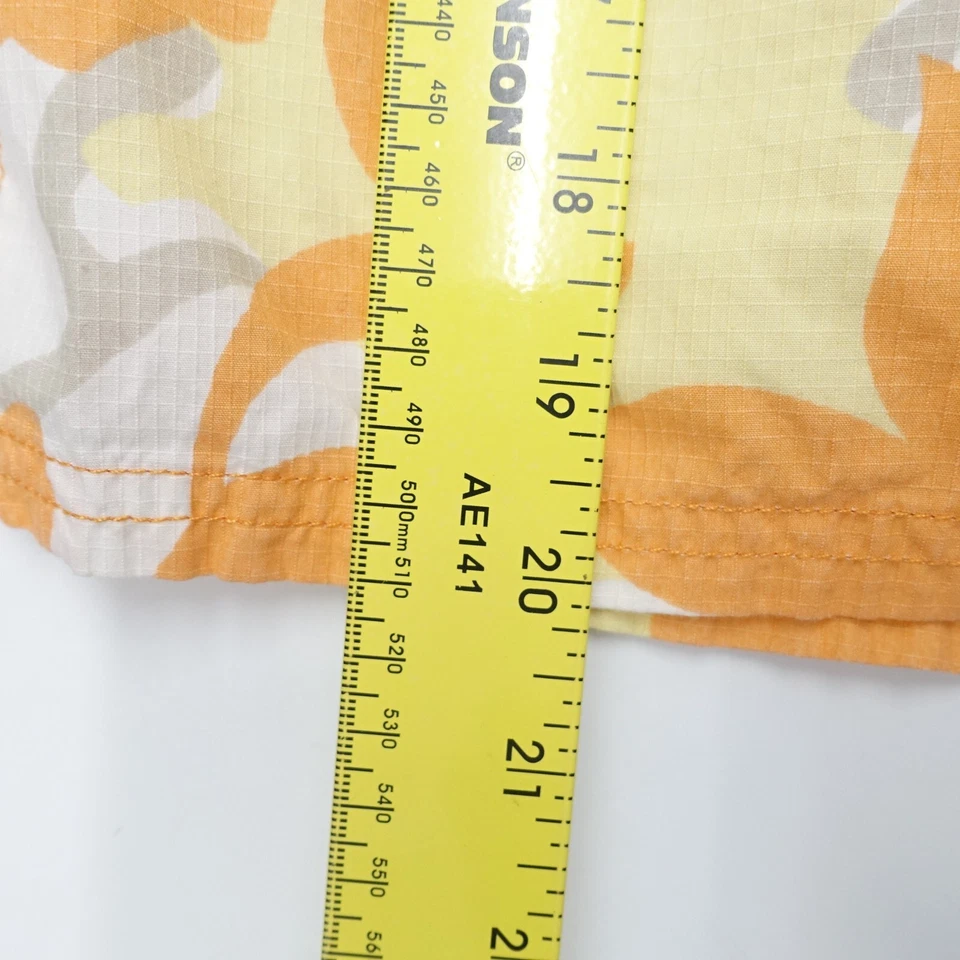 Falda Columbia Línea A Mujer 8 Naranja Floral 100% Algodón Clásica Bolsillos Cremallera-Vuela Foto 3 de 4