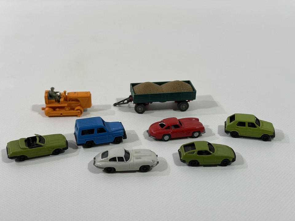 8 Vintage Modellautos / Anhänger  …  1:87 Wiking usw. Retro Modellauto Car U99 - Bild 3 von 4
