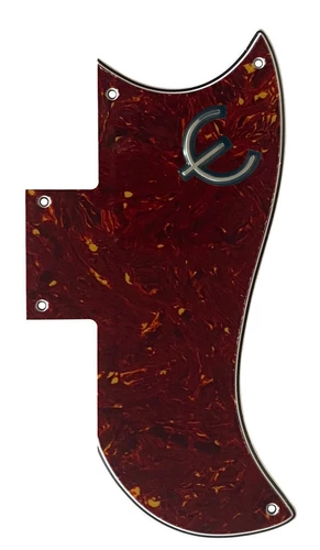 Custom For Gibson SG 61 Guitar Pickguard,4 Ply Red Tortoise W/Metal “e”