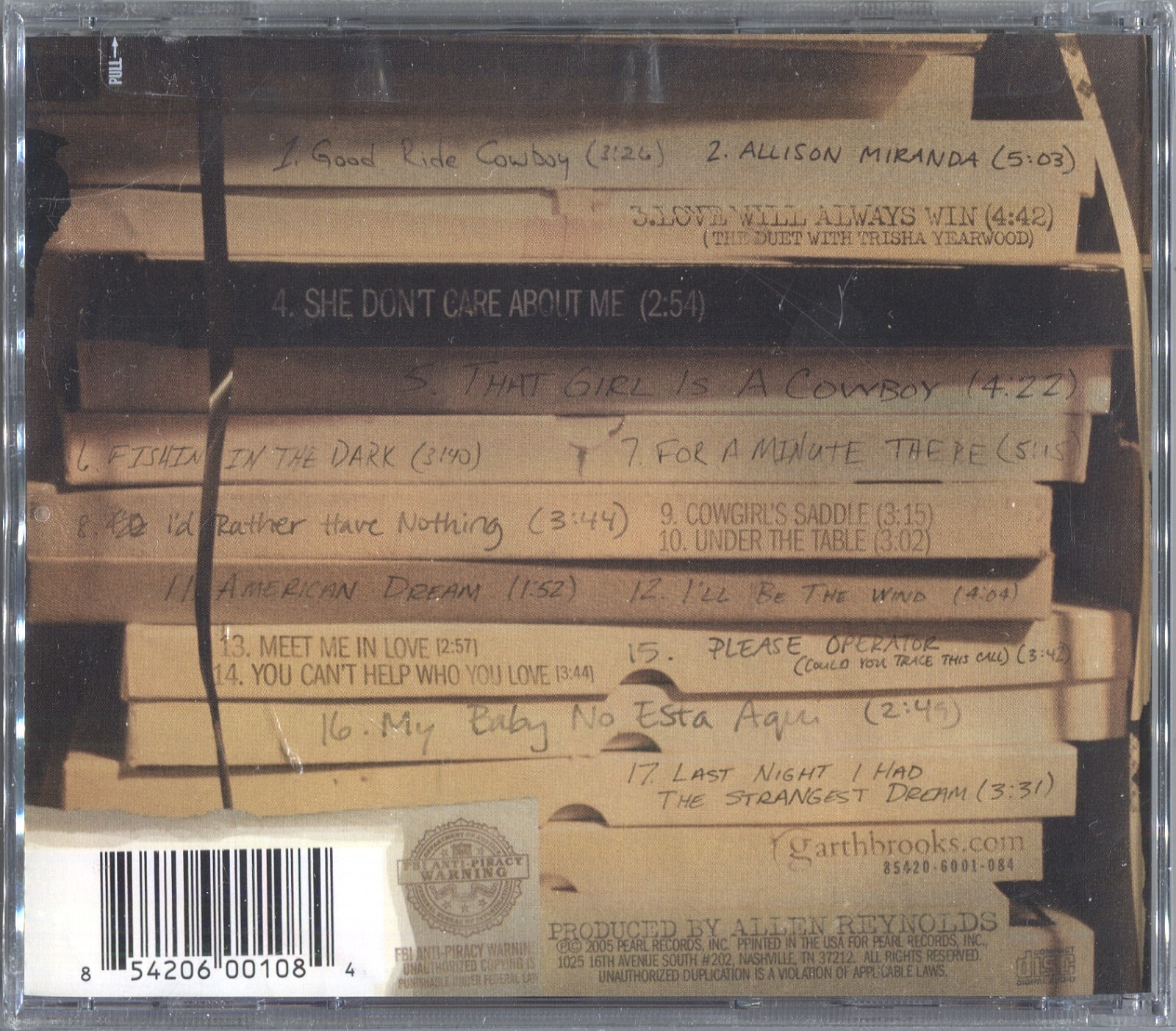 GARTH BROOKS The Lost Sessions CD Love will Always Win TRISHA YEARWOOD      0117