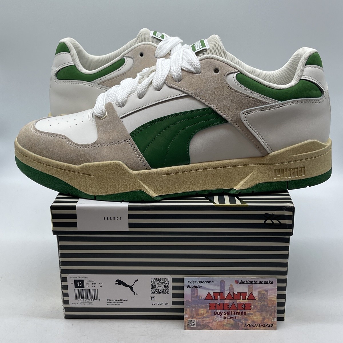 Size 13 - PUMA Rhuigi x Slipstream Pristine Juniper Tan Green