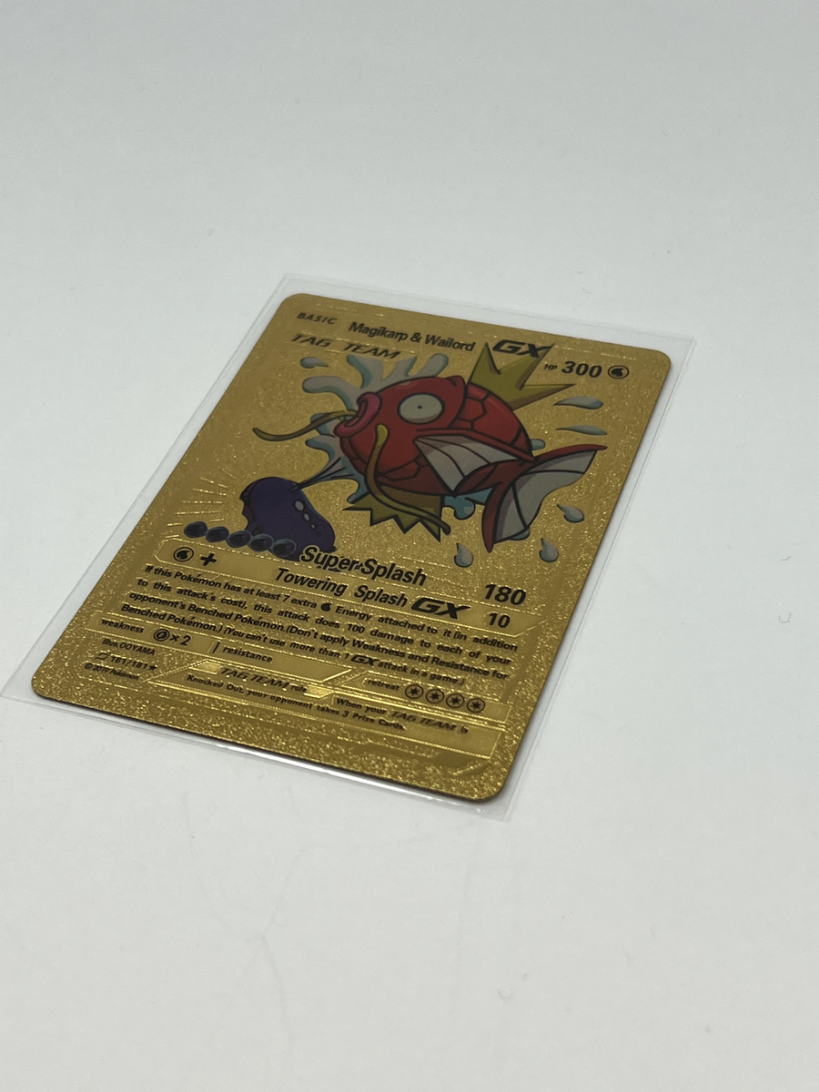 Magikarp & Wailord GX Gold Foil Pokemon Card 161/181 PACK FRESH