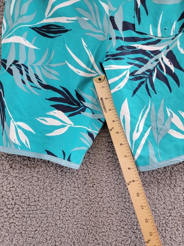 Volcom Bleeding Leaf Mod Badehose Big Boys 29 blau mehrere Gesäßtaschen Schnürung - Bild 12 von 15
