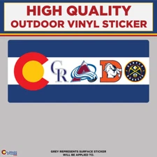 Colorado Sports Teams, High Quality Vinyl Sticker