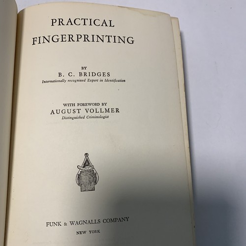 Bridges PRACTICAL FINGERPRINTING 1942 Hardcover. First Edition. - Imagen 5 de 21