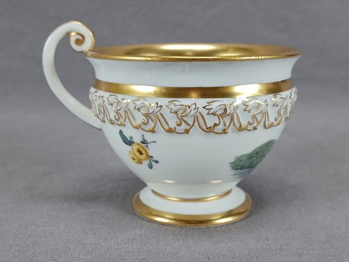 Meissen Hand Painted Hernskretschen Landscape Scene & Gold Tea Cup C.1860-1924 - Picture 4 of 9
