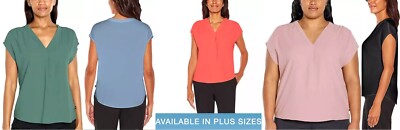 Banana Republic Ladies' Short Sleeve V-Neck Blouse(#1764639 & 1685714)
