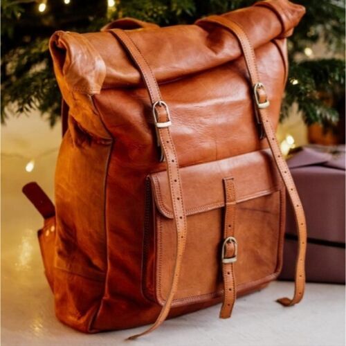 NEW Berliner Unisex Stylebook Hobo Laptop Backpack bag Goat Leather - Picture 1 of 15