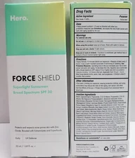 2! Hero Force Shield Superlight SPF 30 Sunscreen 1.69 oz Broad Spectrum EXP 6/24